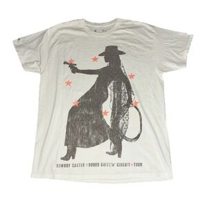 Beyonce Most Wanted Tee M‎ White Cowboy Carter Tour 2025 Merch NEW *flaws